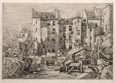 Снос старых домов в Париже by Максим Лаллан, 1862 — digital art print download