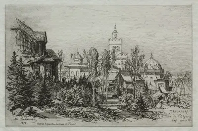 Алжирский дворец в Трокадеро by Максим Лаллан, 1878 — digital art print download