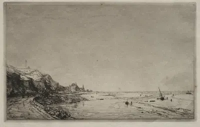 View from Port du Dives (Calvados) by Maxime Lalanne, 1869 — digital art print download
