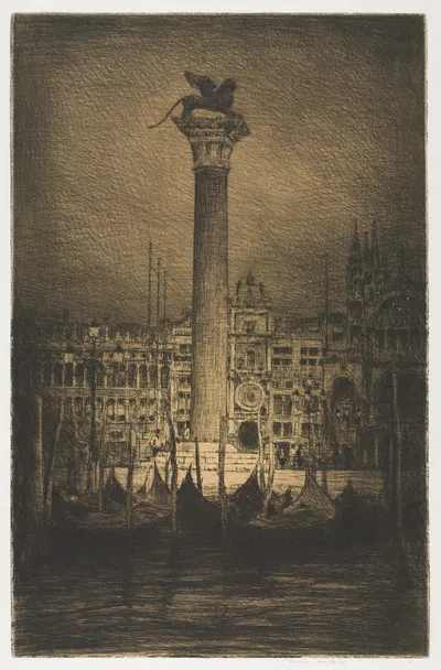St. Mark's Piazza by Mortimer Menpes, 1910 — digital art print download