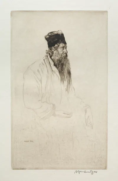Rabindranath Tagore by Мюрхед Бон, 1920 — digital art print download