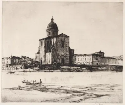Сан-Фредьяно в Честелло, Флоренция by Мюрхед Бон, 1915 — digital art print download