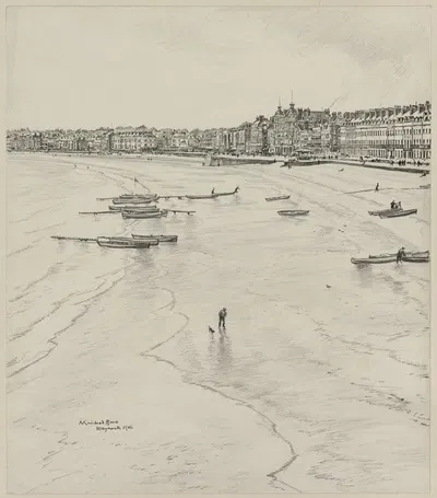Залив Уэймут, Низкий сезон by Мюрхед Бон, 1946 — digital art print download