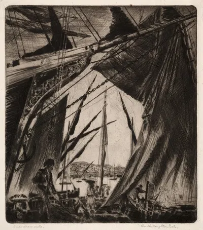 Sails and a Vista by Orville Houghton Peets — digital art print download