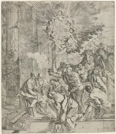 Adoration of the Magi by Пьетро Теста, 1636–1638 — digital art print download