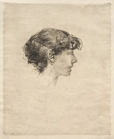 Profile of a Girl by Роберт Фредерик Блум — digital art print download