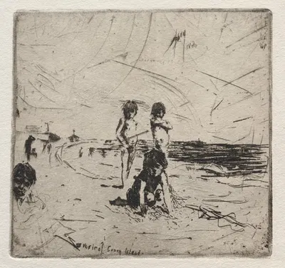 Souvenir of Coney Island by Роберт Фредерик Блум, 1880 — digital art print download