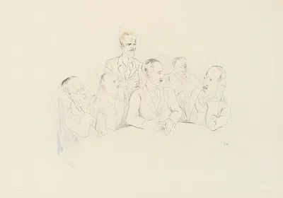 Aufsichtsratzssitzung (Cocain, 9) by Рудольф Гроссманн, 1924 — digital art print download