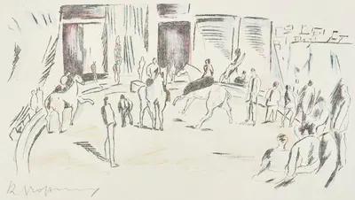 Pferdenummer in der Zirkusmanege by Рудольф Гроссманн, 1910-1914 — digital art print download