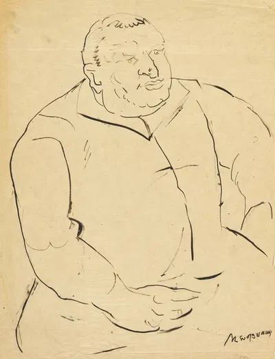 Sitzender Mann by Рудольф Гроссманн, 1920-1925 — digital art print download