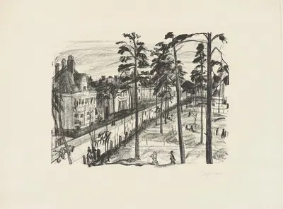 Villenstraße in Grunewald (Um Berlin) by Рудольф Гроссманн, 1912 — digital art print download