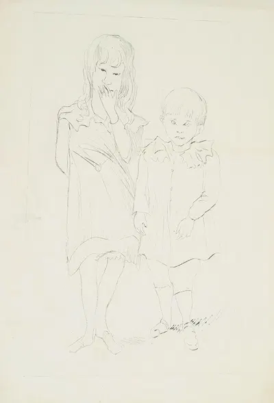 Zwei Kinder by Рудольф Гроссманн, 1919-1922 — digital art print download