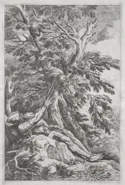 St. William the Hermit by Сальватор Роза, c. 1662 — digital art print download