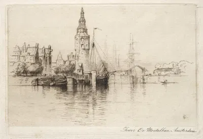Montalbaans Tower, Province of North Holland, Netherlands by Samuel Colman — digital art print download
