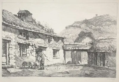 Lynmouth by Samuel Prout, 1819 — digital art print download