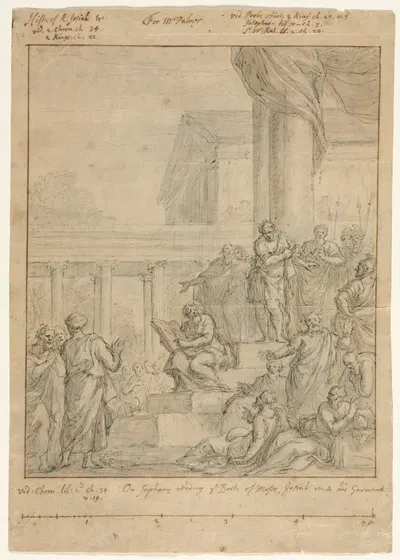 Study for King Josiah Rending his Garments by Sir James Thornhill, c. 1730 — digital art print download