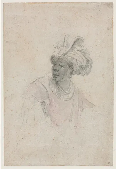 Study of a Moor, Facing to the Left by Стефано Делла Белла, c. 1657 — digital art print download