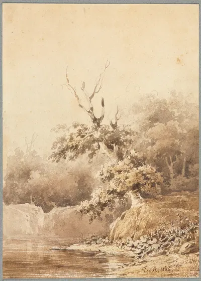 Пейзаж by Теодор Руссо, 1836 — digital art print download