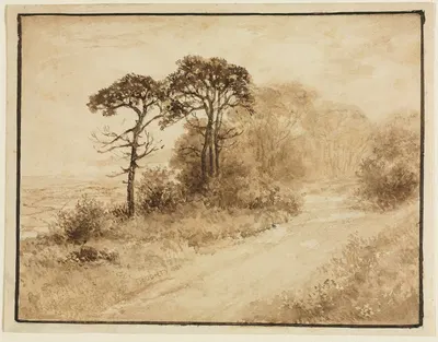 Landscape with Winding Road by Thomas Doughty, 1833 — digital art print download