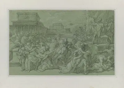 Rape of the Sabines by Vincenzo Camuccini, c. 1820 — digital art print download