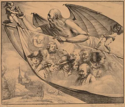 Allegory; Portraits of the Artist at Different Ages by Vivant Denon, 1818 — digital art print download