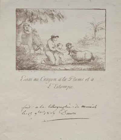 Holy Family on the Flight into Egypt by Vivant Denon, 1809 — digital art print download