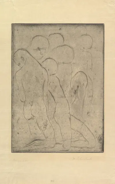 Composition (Große Komposition) by Вильгельм Лембрук, 1913 — digital art print download
