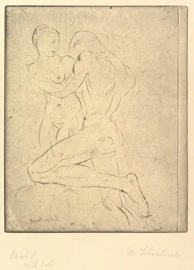 Rape II (Raub II, Weib halb) by Wilhelm Lehmbruck, 1911 — digital art print download