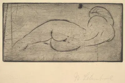 Repose (Ruhende vom Rücken) by Вильгельм Лембрук, 1913 — digital art print download