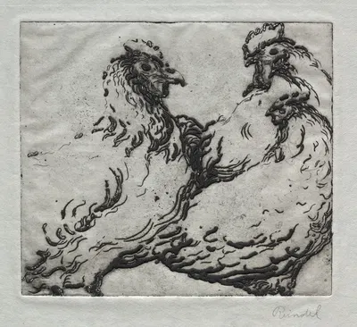 Chickens by William George Reindel, c. 1917 — digital art print download