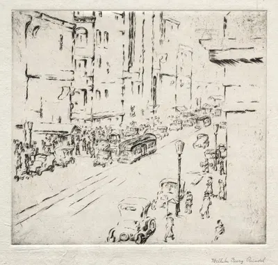 The Avenue by William George Reindel, c. 1918 — digital art print download