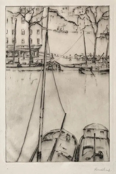View in Rotterdam by William George Reindel, c. 1923 — digital art print download