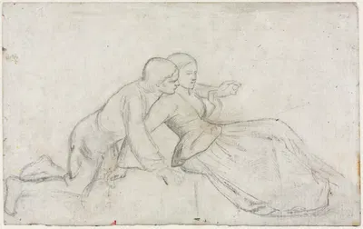 Study for 'The Hireling Shepherd' by William Holman Hunt, 1851 — digital art print download