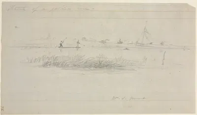 Eel Spearing at Setauket, Long Island, New York by William Sidney Mount, c. 1845 — digital art print download