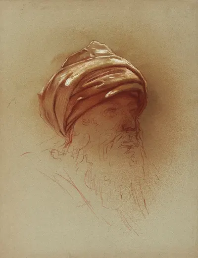 Tête d'homme barbu, portant un turban by Альфред Плозо, 1918 — digital art print download