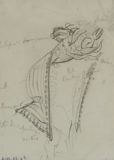 Détail d'une coiffe by Анаис Колен-Тудуз, 1863-1864 — digital art print download