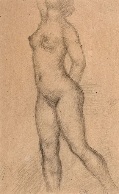 Femme nue debout de profil by Аристида Маййоль — digital art print download