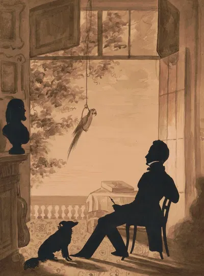 Charles Fenderich by Auguste Edouart, 1841 — digital art print download