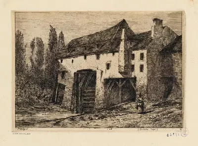 Мельница воробьев в Шарентон-ле-Пон by Огюст Пекенё, 1847 — digital art print download
