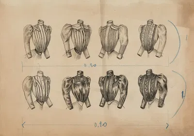 Dessin de mode by Cécile Kahn, 1900-1905 — digital art print download