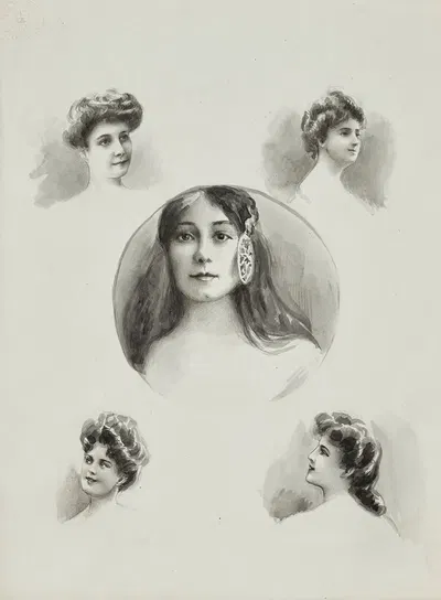Etude by Cécile Kahn, 1900-1905 — digital art print download
