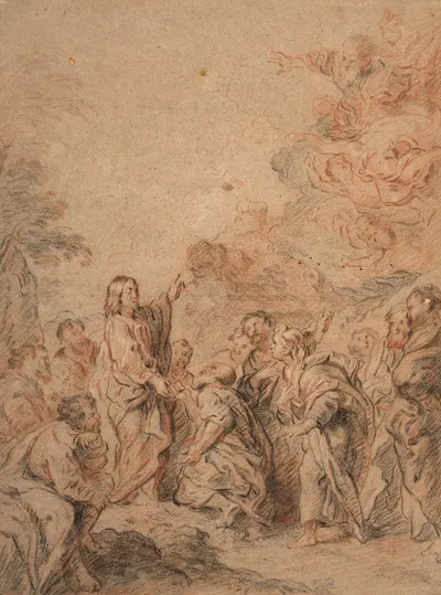 Christ presenting the keys to Saint Peter by Шарль де Ла Фосс — digital art print download