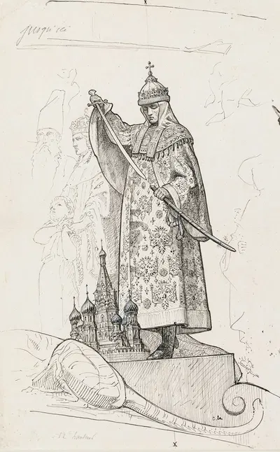 Etude pour le décor de la salle des fêtes de l'ancien palais du Trocadéro La Russie by Charles Joseph Lameire, 1878 —…