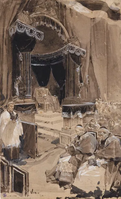 Cérémonie funèbre by Даниэль Урабьета Вьерге — digital art print download