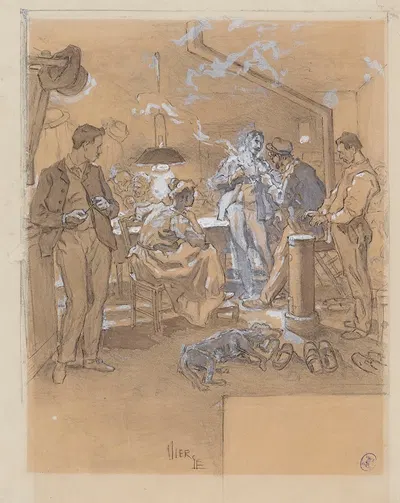Dessin pour L'Ami de l'Ordre, épisode de la Commune by Даниэль Урабьета Вьерге — digital art print download