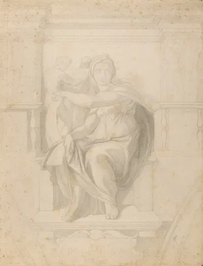 Delphica d'après Michel-Ange by Ernest Hébert — digital art print download
