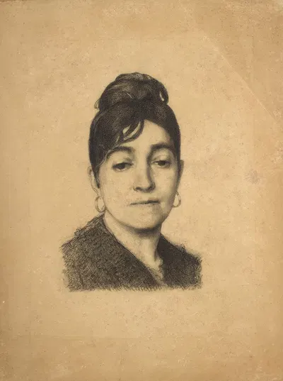 Portrait of Marie Bracquemond by Феликс Браккемонд — digital art print download