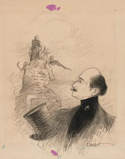 Edmond Rostand devant le monument de Victor Hugo by Франсиск Пульбо, 1902 — digital art print download