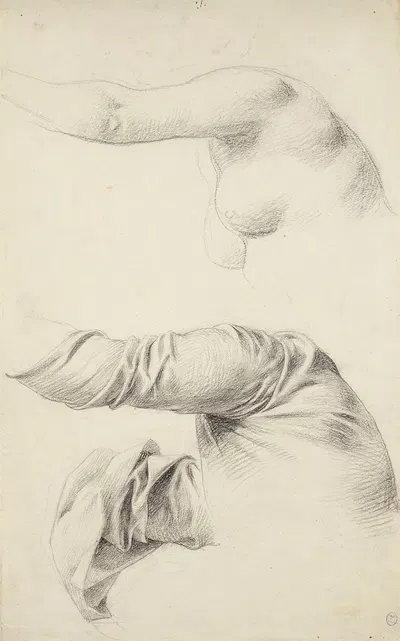 Etude de bras et de poitrine de femme by François Emile Ehrmann — digital art print download