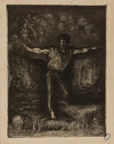 Gilliatt by Франсуа-Николя Шиффлар, 1869 — digital art print download